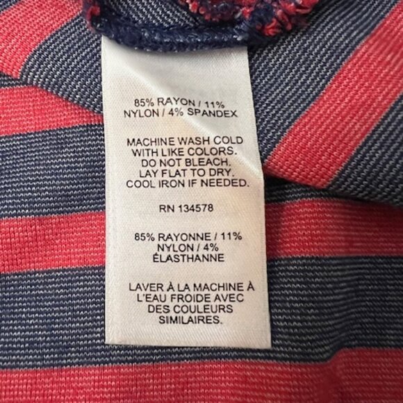 Vineyard Vines Striped Weekend Maxi Dress Navy Blue Red Size M - Picture 5 of 6